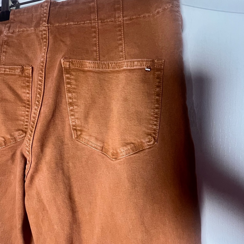 High Rise Rust, Stretch Women's Jeans - Picture 4 of 7